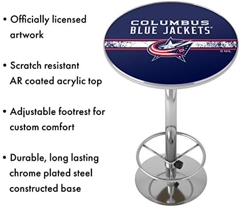 Zaštitni znak Gameroom NHL Columbus Blue Jackets Chrome Pub Tabela