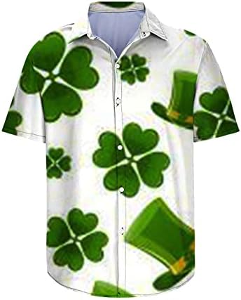 Muški ili ženski Irski ul Patricks Dan majica Ležerne duksere na vratu Crta izreza Shamrock Bluuses Sportska majica