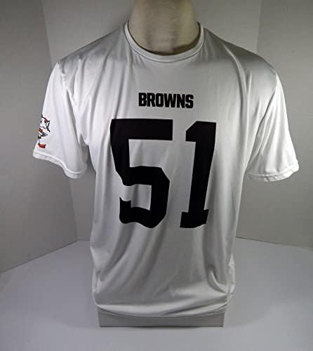 Cleveland Browns 51 Igra Polovna vežba za vežbanje bijele prakse XL DP45220 - Neintred NFL igra Rabljeni dresovi