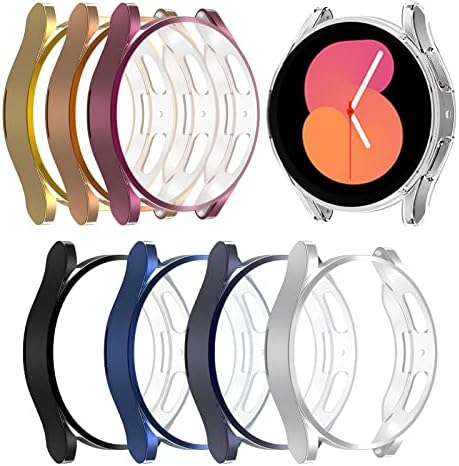 Bxuxohs [8 paket] Soft TPU Case za Samsung Galaxy Watch 5 40mm, ultra tatin zaštitni poklopac Sve oko zaštitnih slučajeva Ugrađeni