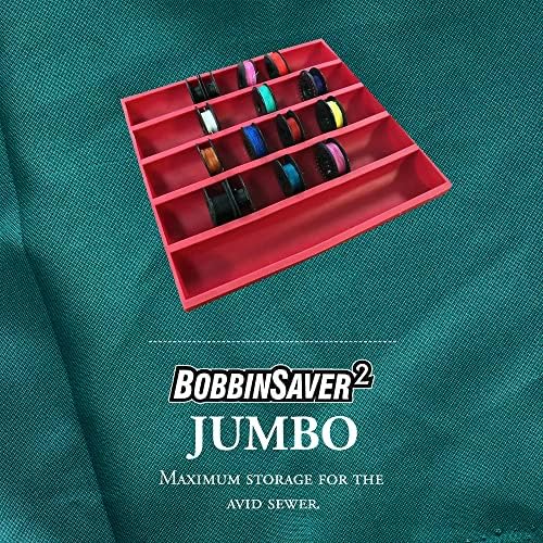 Bobbinsaver Alati za šivanje BS2J Saver 2 Jumbo, Crvena, drži do 70+ bobbina