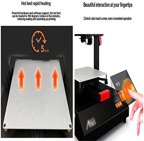 NAOSIN-NI 3D štampač, automatsko izravnavanje 3D pisač DIY komplet Nastavak ispisa Funkcija dodirnog ekrana za otkrivanje fila / abs