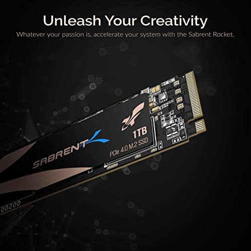 SABRENT 1TB raketa Nvme PCIe 4.0 M. 2 2280 interni SSD maksimalne performanse SSD pogon.