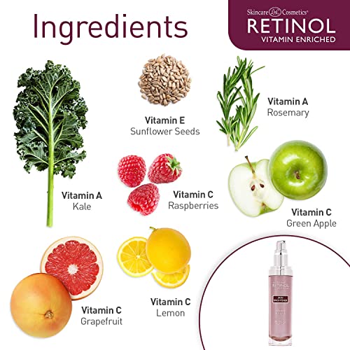 Retinol Serum za lice protiv bora izgleda mlađe sa snagom retinola koja prkosi godinama + Retinol skin Brightener minimizira Fine