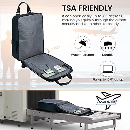 LOVEVOOK laptop ruksak za muškarce žene, vodootporni poslovni ruksak sa USB portom TSA prijateljska Radna torba izdržljiv putni ruksak,