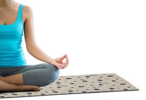 Flower Yoga Mat ručnik, nježni cvjetni uzorak obrisa i apstraktni ispis, neklizajući znoj za apsorpciju joge pilates pokrivač za vježbanje,