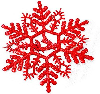 Urtoys 24pcs / lot Mix boja 14cm Bling Colical Snowflake Božić ukras ukras za ukrašavanje božićne bageri Božić Festival Party Decoration