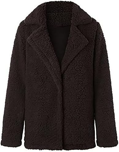 Sherpa obložena jakna Žene, dugi rukav prilično otvoreni prednji kaput za žene Fall School Fit Fuzzy Cardigan