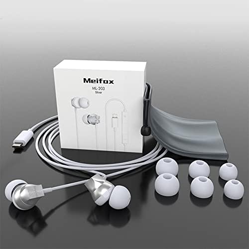 Meifox Lightning Earbud za iPhone, četveronamičke slušalice za smanjenje buke, MFI certificirani žičani ušici sa mikrofonima, slušalice