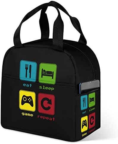 Eat Sleep Game Repeat Lunch Box ice Cooler Tote Bag izolaciona torba prenosiva za radni piknik