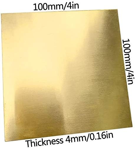 HUILUN mesing Lim mesing list debljine 0. 15 inča veličine 8 x 8 inča za obradu metala zanat DIY, razne specifikacije mesingane ploče