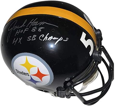 Jack Ham potpisao Auto Steelers kacigu za suspenziju HOF 88 4x SB Champs JSA-autograme NFL Helmets