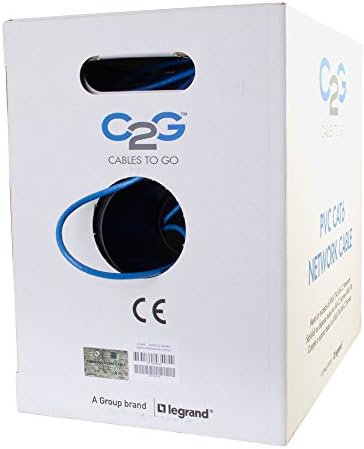 C2G 43405 CAT6 rasuti kabl - nezaštićen Ethernet mrežni kabel sa nasukivanim vodičima, u zidu CMR-opisa, taa kompatibilan, plava