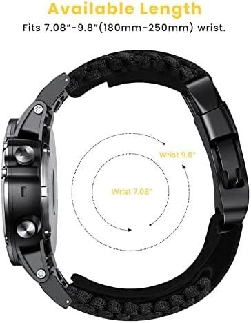CEKGDB 22 26 mm pletenica Nylon Quickfit Watch remen za Fenix ​​7 7x 6x 6 Fenix ​​5x 5 Plus 3 3HR 935 945 S60 Gledaj silikonski sat