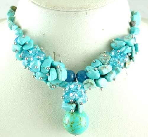 Nježni grašak prirodni kamen tirkizni Opal Kristal oko perli nepravilan privjesak za ogrlice Dodacia2-Gem boja: br.17