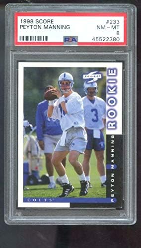 1998 Ocjena 233 Peyton Manning Rookie RC PSA 8 Opšte nogometne kartice NFL - nepotpisane nogometne karte
