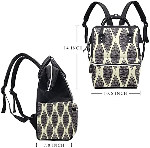 Sažetak ručno izvučene crne vreteno-vretenske torbe za ruksak za bebe nazivne torbe za promjenu multi funkcije Veliki kapacitet putnička
