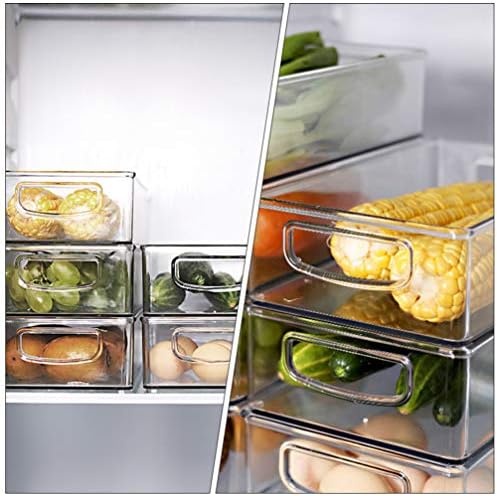 SOLUSTRE kutija za organizatore sanduk za odlaganje hrane koje se mogu slagati kante za odlaganje hrane sa ručkama frižider Organizator