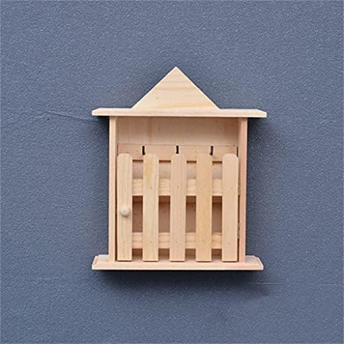 PDGJG Zidna dekoracija Drvena kutija za odlaganje kuće u nordijskom stilu zidni stalak za male kuće