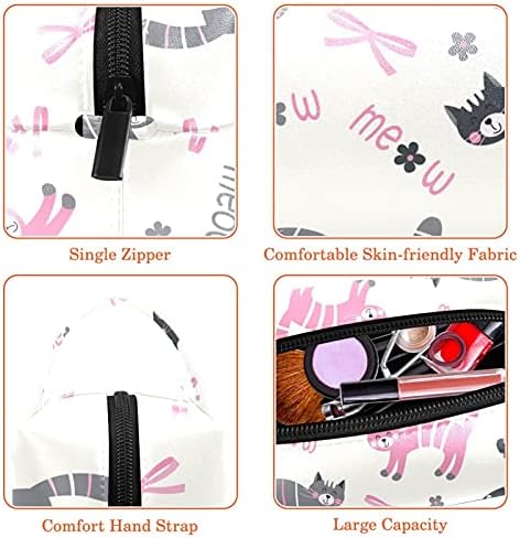 Prijenosne torbe za šminke za šminku Kozmetički organizator toaletne vrećice za žene i djevojke slatke mačke
