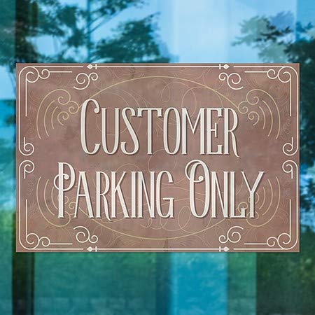 CGsignLab | Samo kupac parking -victorian Card prozor Cling | 30 x20