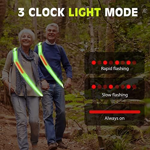 Gotida LED rezervat reflektirajući reflektor: Runner LED punjiva pojas za hodanje noću, visoka noćna vidljivost noćna sigurnosna mjerka