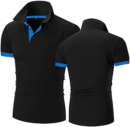 Majice AMZOC muške, ležerne pune boje tiskane labave majice kratkih rukava polo majica