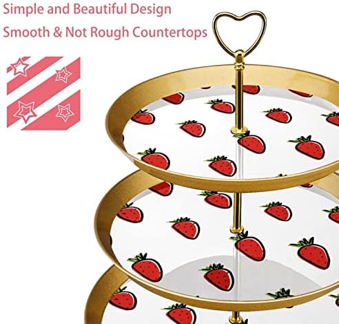 3 razirani stalak za desert Cupcake Voće ploča Plastična držač za prikaz za displej za vjenčanje za rođendan Baby Tuš Čaj ukrasi okruglih,