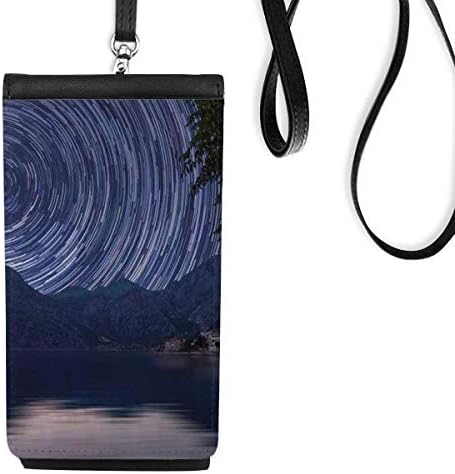 Svjetlosne zvijezde Tamne noćni nebo Telefon novčanik torbica Viseće mobilne torbice Crni džep