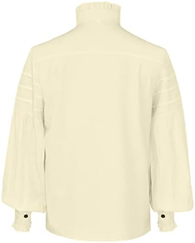 Bijela renesansna bluza s dugim rukavima mužjak Gotic Vintage Court košulja za košulje na dugih rukava majica s dugim rukavima