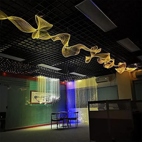 FOTLIT LED Svjetlovodna mrežasta svjetla za stropne zidove dekoracija za Noć vještica-mreža od plastičnih optičkih vlakana Osvijetlite
