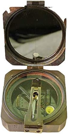 Kelvin & Hughes Natural Sine Brunton 1917 Kompas mjesnih mjesnica, mesingane džepne kompase Navigacijski alati za navigaciju.