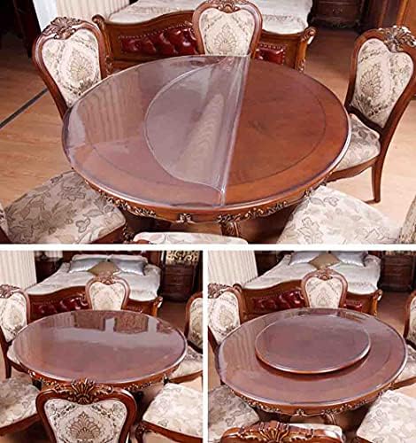 Clear Okrugli stol, okrugli plastični zaštitnik za stol, vodootporan PVC stolnjak, vinilni krug Stol za stol za trpezarije