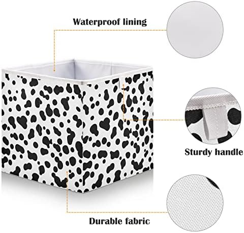 Kataku Dalmatinski pas Print Cube za skladištenje za organizaciju, pravokutne kockice za pohranu tkanina za skladištenje za Cube Organizator