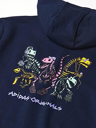 Adidas originali Unisex-Child Funny Dino Pack Graphic Hoodie Collegiate Mornary / Solarna ružičasta Velika