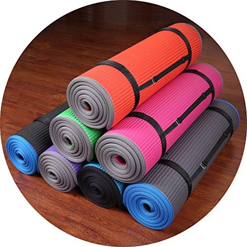 Balans sa višenamjenske 2/5-inčne izuzetno debele prostirke za jogu protiv klizanja visoke gustine Pilates sa trakom za nošenje