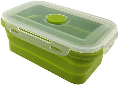 Prenosna silikonska sklopiva kutija za skladištenje hrane sa plastičnim poklopcem 500ml sklopiva kutija za ručak za piknik na otvorenom