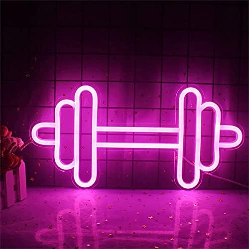 DVTEL Barbell Butbbell Neon LED LED modeliranje svjetlo Svjetlosne slova Akrilna ploča Neon Dekorativna svjetlost, 40x20cm Hotel Restoran Bar Kafića