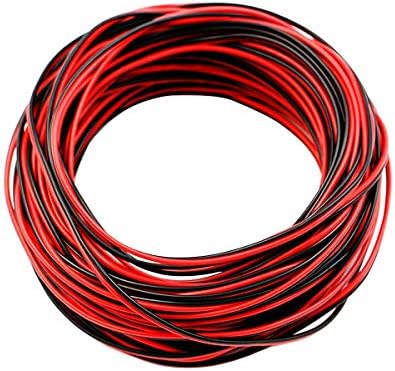 22 Mjerača 70ft, 22 AWG Električna žica, crvena crna 2 provodnici za spajanje automobila za automobilsko ožičenje za automobile, žičane