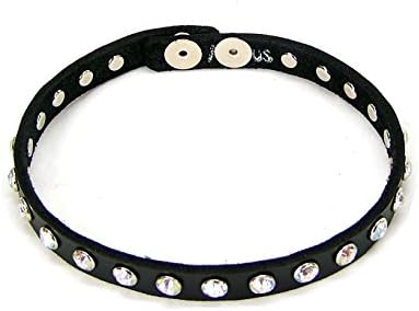 Kožni Choker Rhinestone