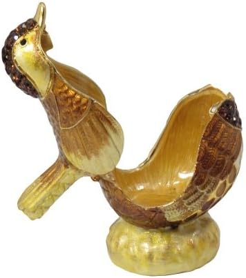 Karamel smeđi emajlirani odmaralicu patka antikni kristalni kolekcionarski poklon Vintage sitnica figurice nakit