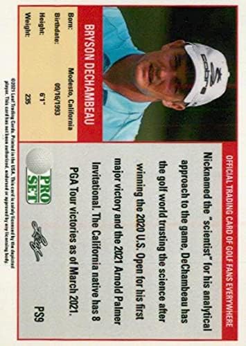 2021 LEFT PRO SET PS9 Bryson Dechambeau XRC RC Rookie Golf Trgovačka kartica