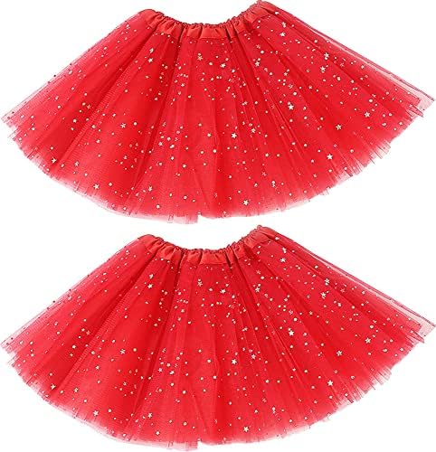 2 paketa Tutusa za djevojčice klasična elastična suknja od 3 ili 4 sloja od tila Tutu za malu djevojčicu,2-8 godina