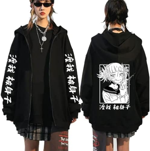 Ubeisy Symish Anime Zip-up Hoodeie 3D pulover džepovi Cosplay patentna dukserica Anime odjeća