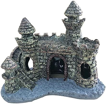 1pcs Aquarium Resin Castle ukrasi za akvarijum ukrasi za dvorac toranj ukrasi za akvarijum dekoracija akvarijuma, plava-4,72 * 3,94