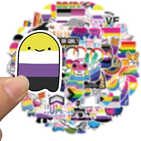 100pcs LGBT naljepnice, LGBTQ Rainbow Love Vinilne naljepnice i naljepnice za laptop, naljepnice za vodu, naljepnice za hidrokviju,