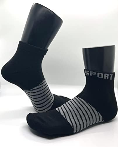 Muška kvalitetna pamučna mješavina Atletska čarapa za gležnjeve sorta pakovanje, komforno, prozračno, rastezanje, 12 pakovanja se