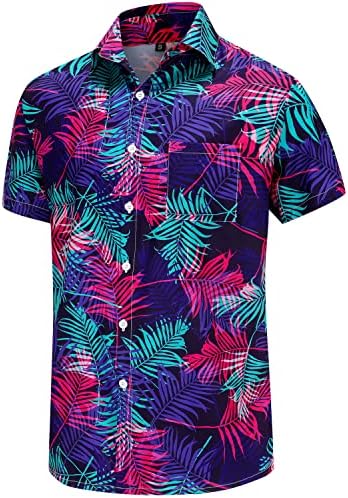KYKU Funky Hawaiian majica za muškarce Palm Beachhing Majice Tropičke brakoljke od za odmor
