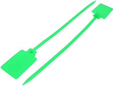 X-dree 100pcs 400mm Dužina najlonska samozabranljana kabl kravata Zip Green (100pcs 400mm Longitud najlon etiketa autoblocante kabel