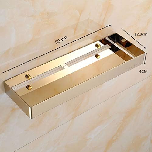Uxzdx Cujux kupaonica s policom od nehrđajućeg čelika zlatna tuš nosač ugao s policom za nokciju BESPLATNI Organizator za nokte bez